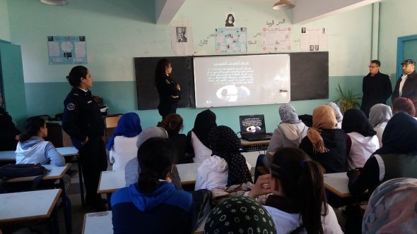 الأمن الوطني داخل ثانوية العودة السعدية بمراكش
