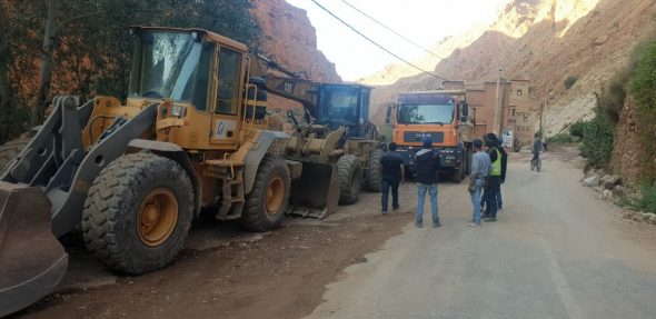 توقف حركة السير بالطريق الجهوية الرابطة بين بومالن دادس ومسمرير بسبب مخلفات السيول
