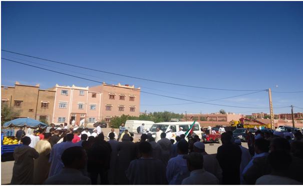 هيئة النصرة بتنغير تنظم وقفة تنديدية لنصرة المسجد الأقصى .