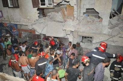 قتيل و جريح في انهيار بناية بطنجة