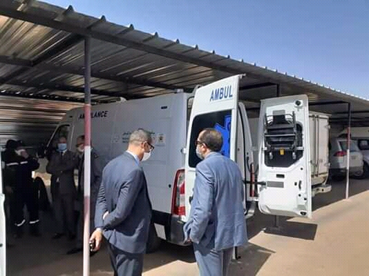 زاكورة : عامل الاقليم يتفقد اسطول سيارات الاسعاف ترقبا لتسجيل حالات عدوا للحالة الاولى امس