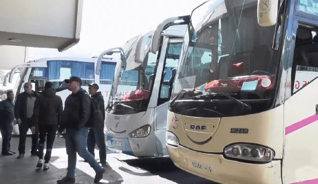 توقيف حركة حافلات نقل المسافرين بين المدن يوم الثلاثاء المقبل