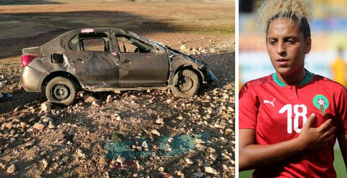 لاعبة المنتخب المغربي للسيدات تنجوا ب اعجوبة من حادثة سير و عامل اقليم ميدلت يتفقد وضعها الصحي
