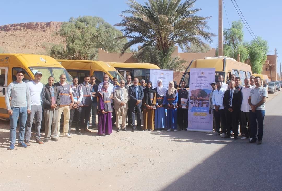 تنظيم قافلة التعبئة المجتمعية للحد من ظاهرة الانقطاع عن الدراسة بأوفوس إقليم الرشيدية